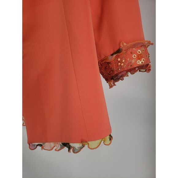 Rare Louise Ricci Embellished Beaded Sequin Button-Up Jacket Size 12 Fall Formal - Picture 3 of 12